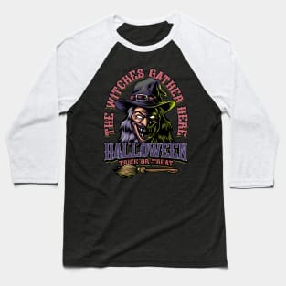 Halloween - Witch Illustration Baseball T-Shirt